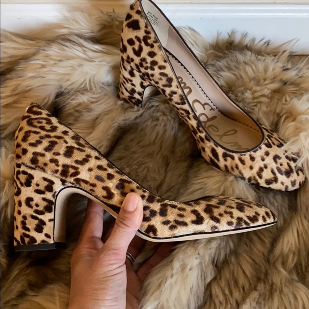 Sam Edelman Women's Leopard Calf-Hair Pumps